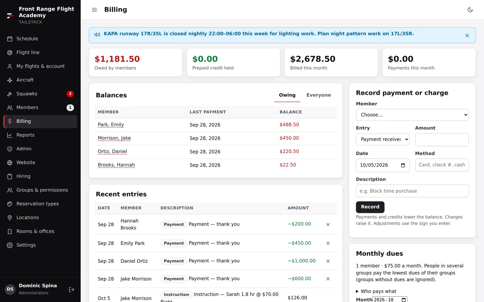 Balances without the spreadsheet